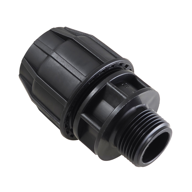 Male-Adaptor-Compression-Fitting-Black